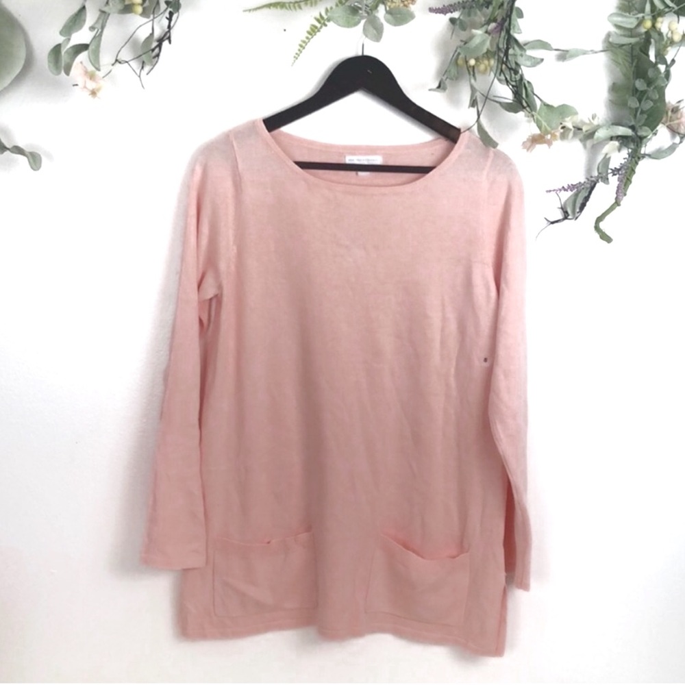 pink two pocket tunic sweater  size small - Picture 2 of 4